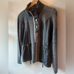 Okcu Triko Women's Gray Textured Jacket 1 / M